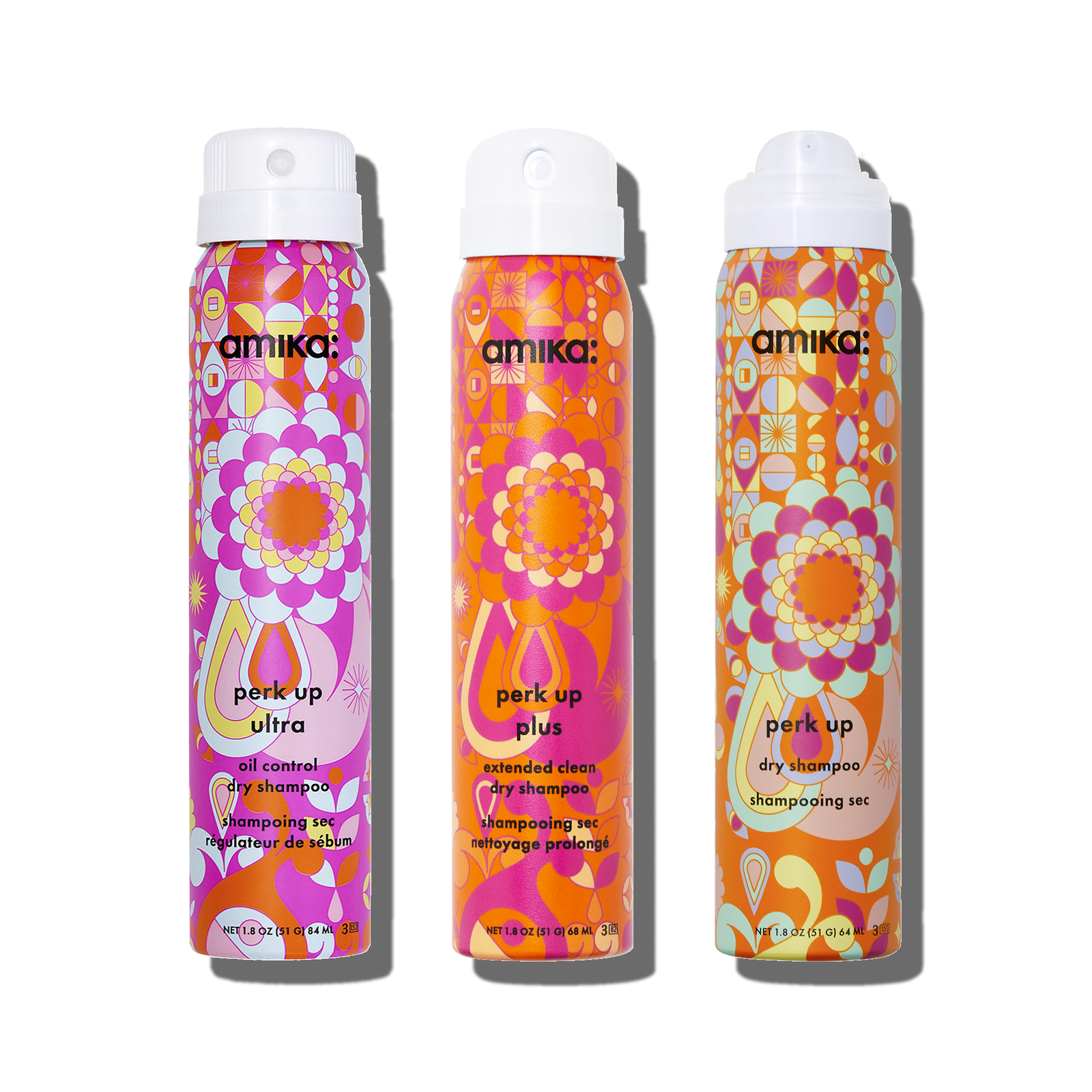 Amika - Perk Up Pursuit Dry Shampoo Trial Set | Set de Champú Seco, Cabello Fresco, Volumen Instantáneo