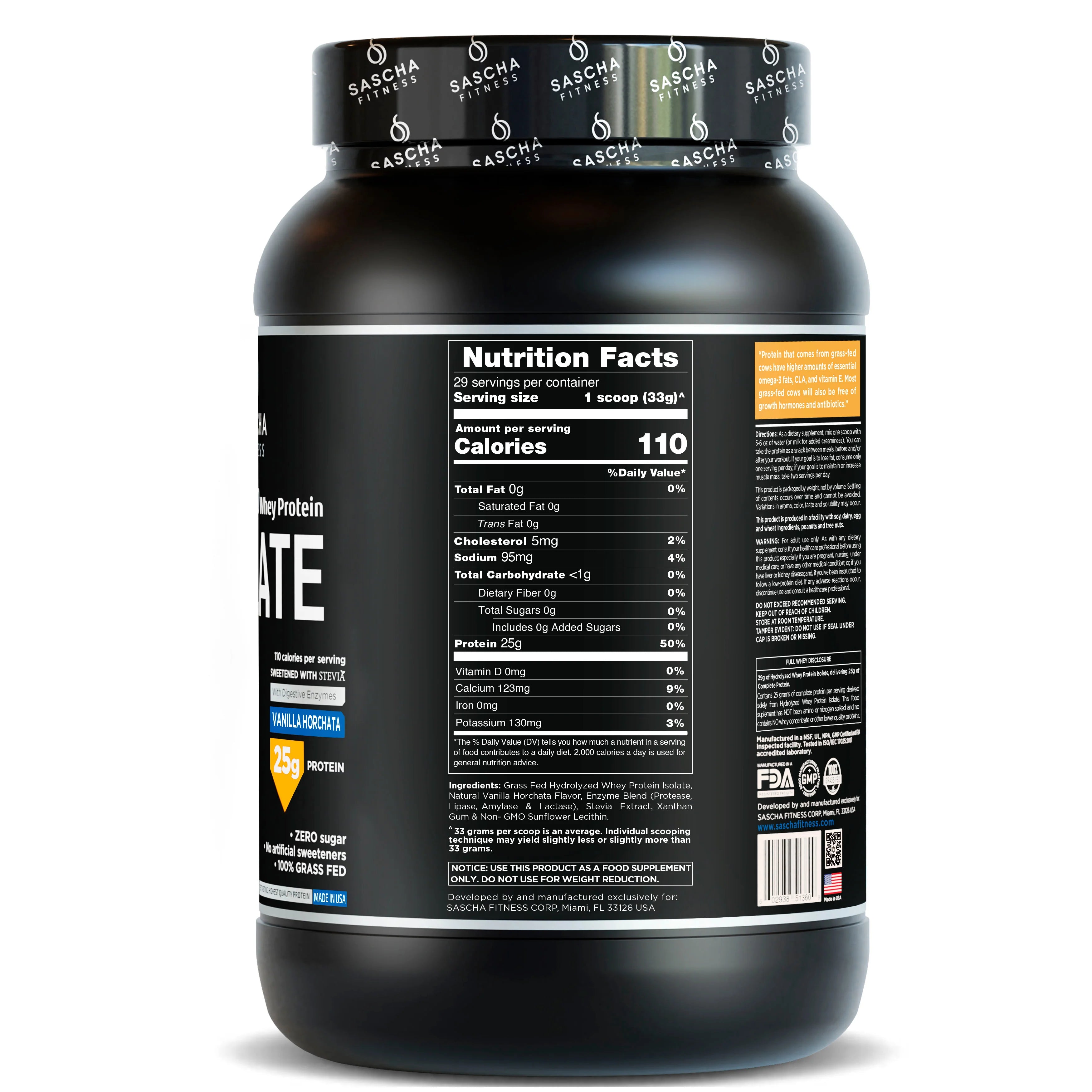 Hydrolyzed Whey Protein Isolate Vanilla Horchata
