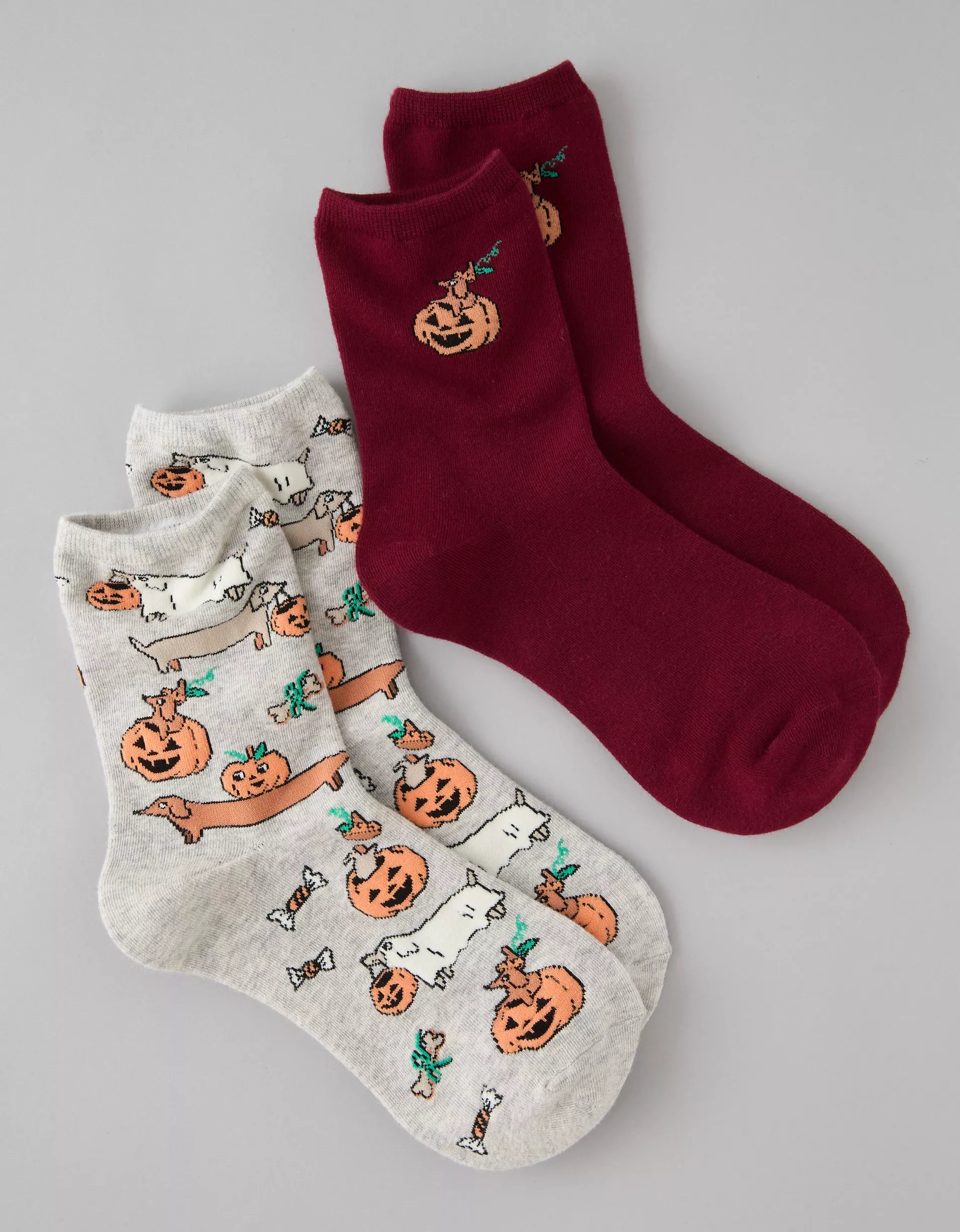 AE Halloween Cropped Crew Socks 2-Pack