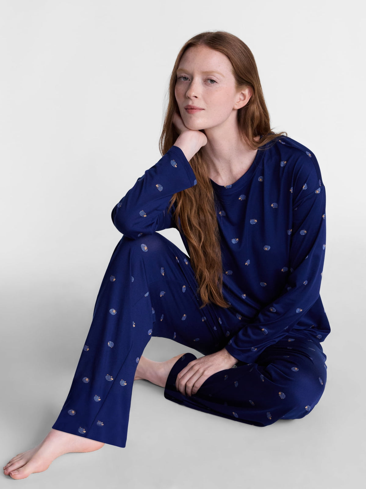 Joyspun Dreamy Soft Collection para mujer, JOS DEEP COBALT, detalle visual de la prenda y su acabado #color_JOS DEEP COBALT