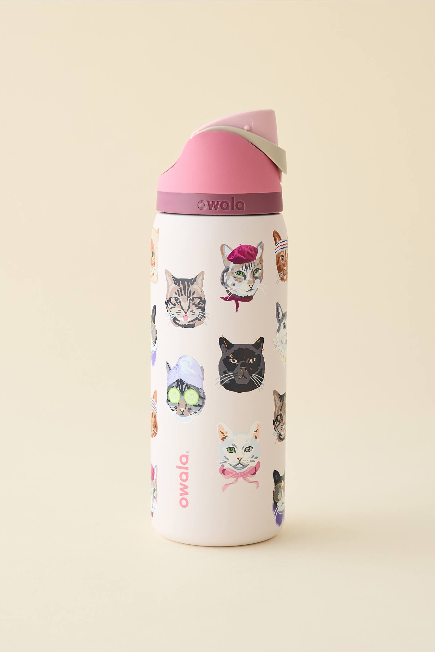 Owala UO Exclusive Cat Collage FreeSip 32 oz Water Bottle