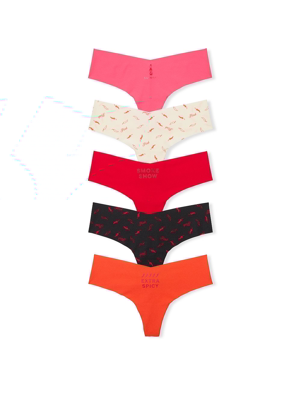 5-Pack No-Show Thong Panties