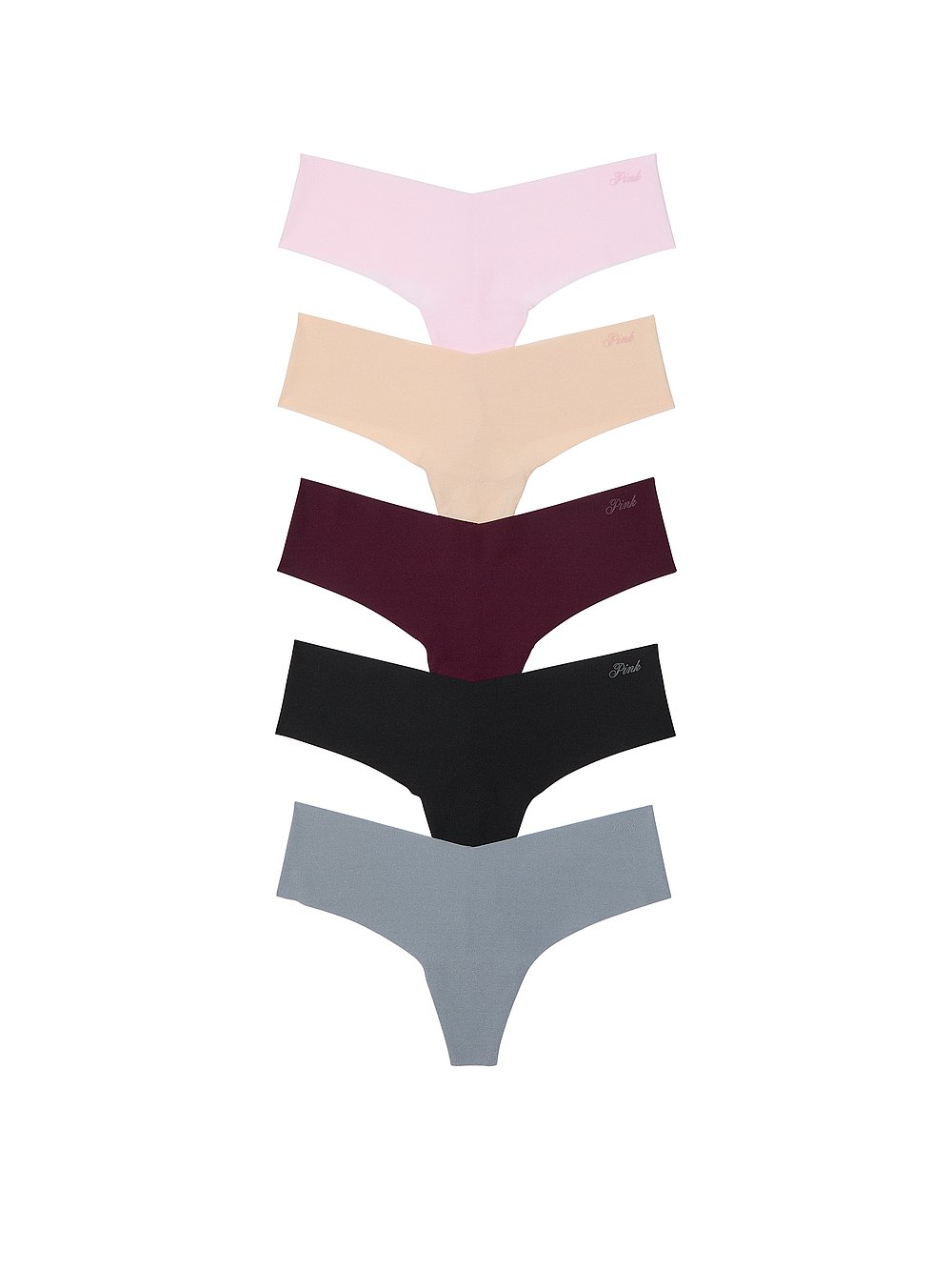 5-Pack No-Show Thong Panties