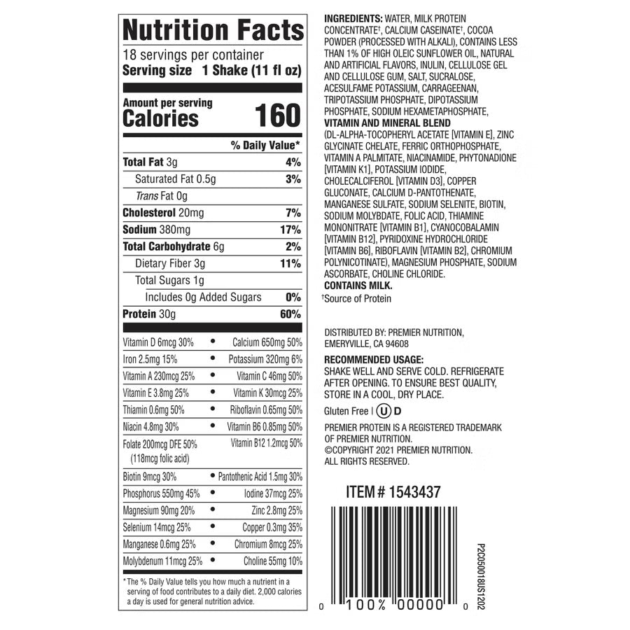 Premier 30g Protein shake sabor Pumpkin Spice