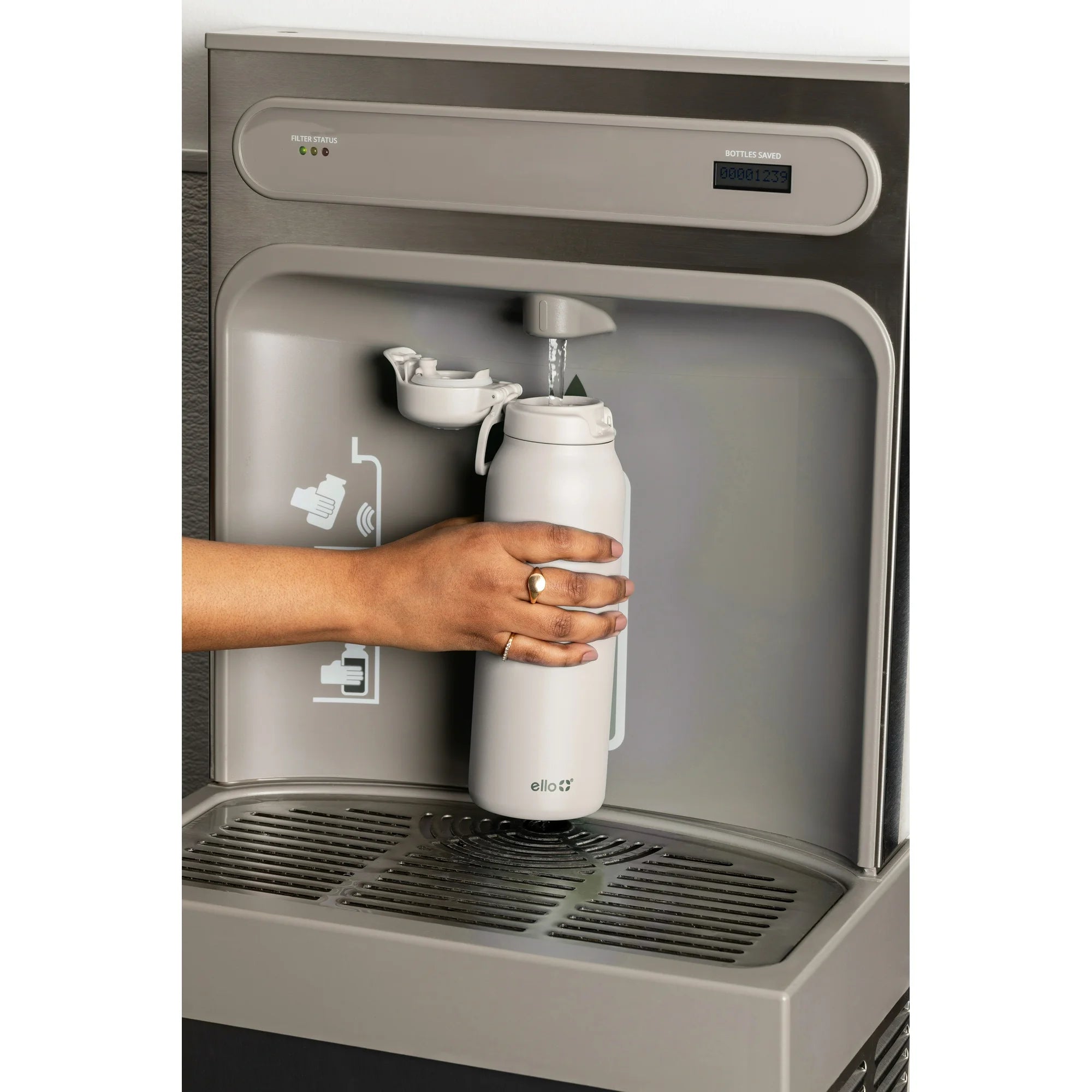 Flip & Fill 22 oz Stainless Steel Water Bottle