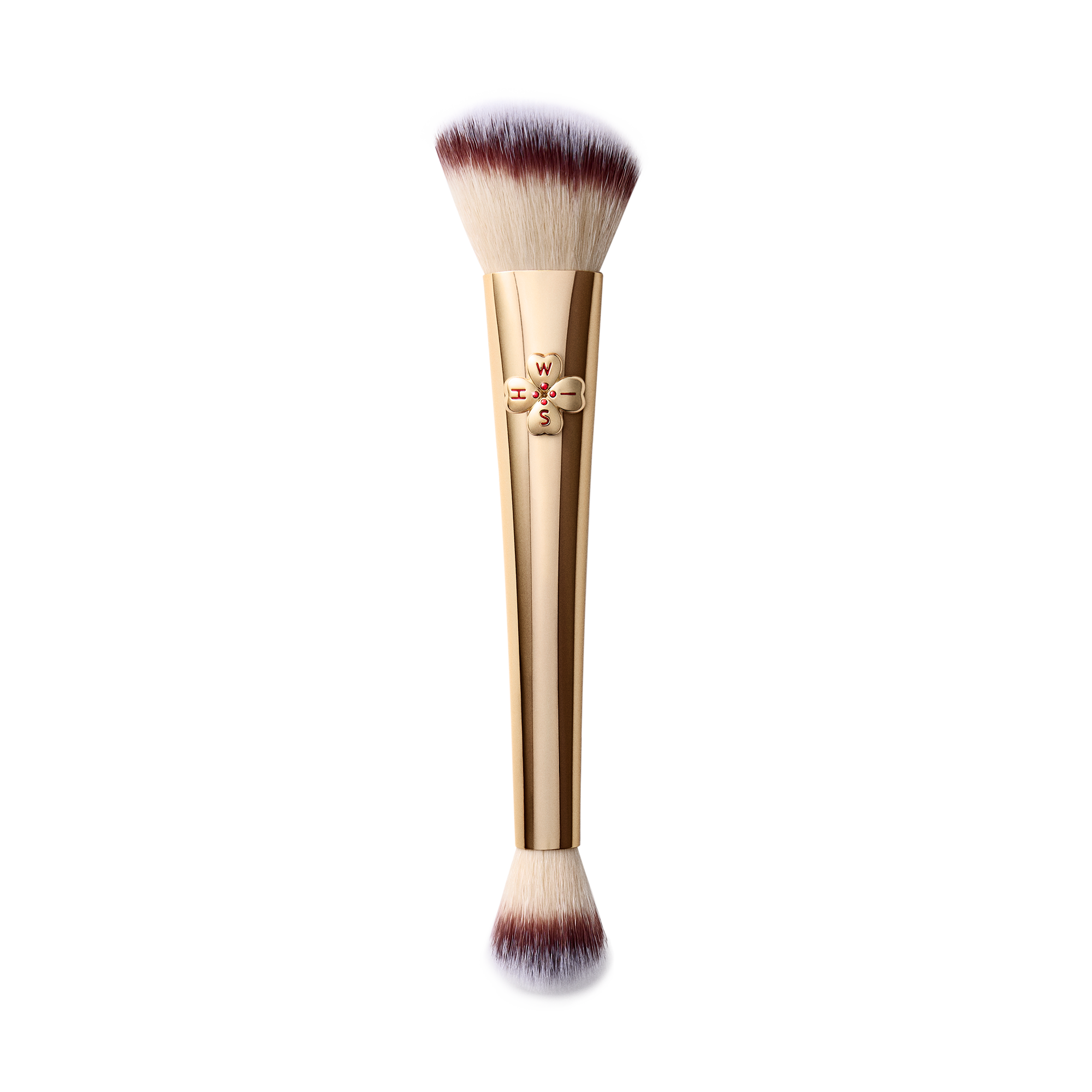 Brocha doble Hourglass Ambient Lighting Edit Brush II diseño Wish con charm de trébol #color_HG Wish
