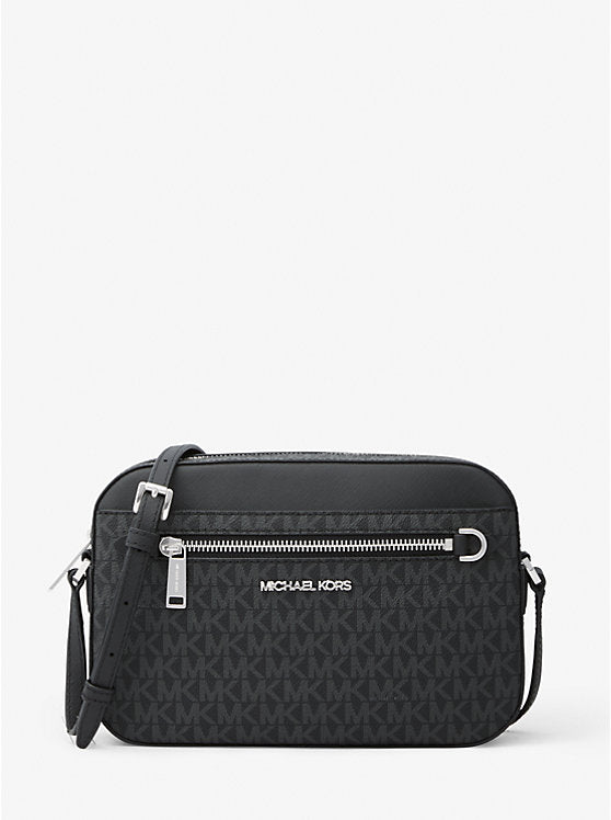 Jet Set Large Logo Crossbody Bag - Black