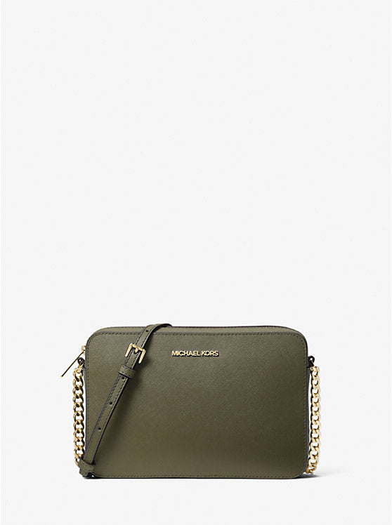 Jet Set Large Saffiano Leather Crossbody Bag