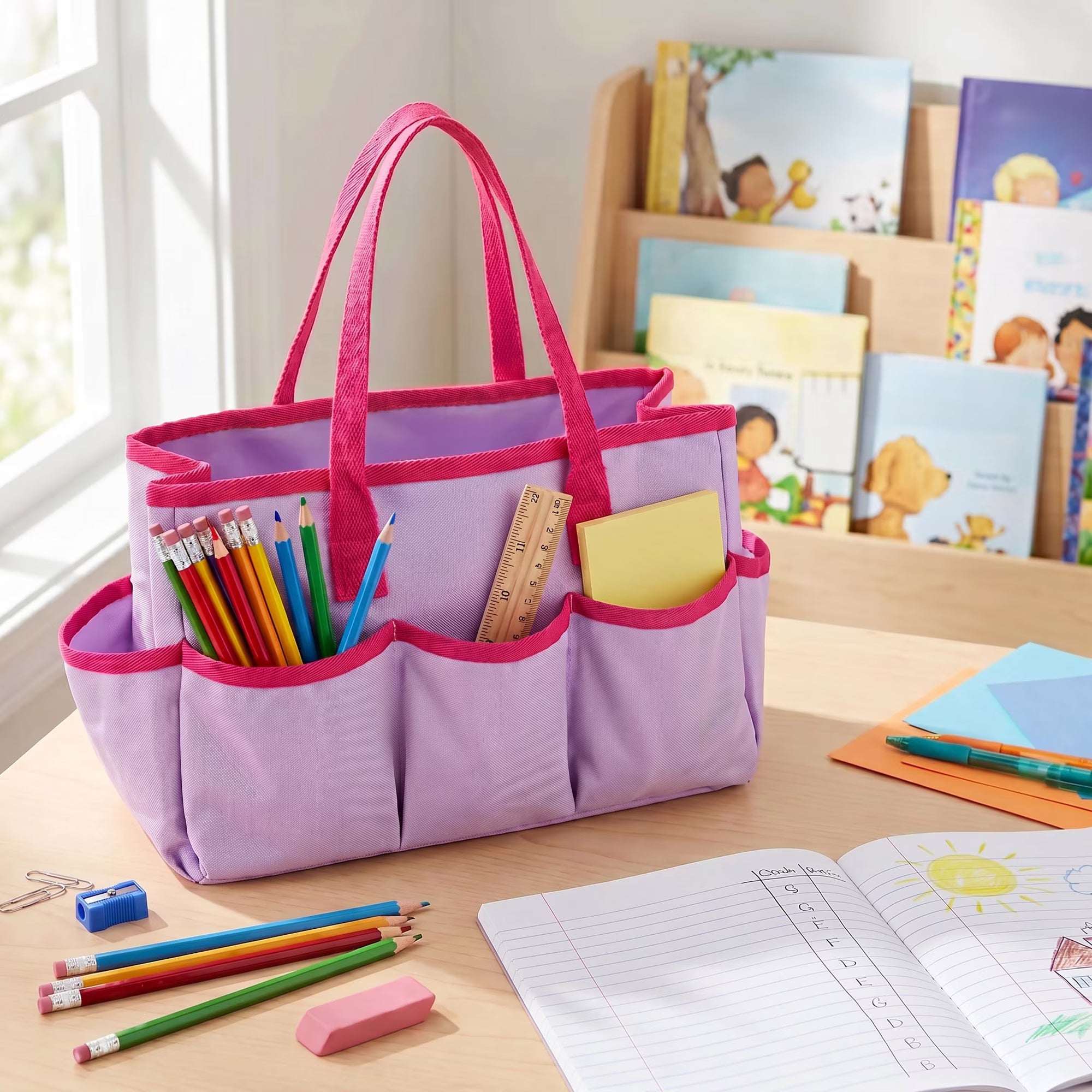 Carry-All Teacher Tote Bag Organizer