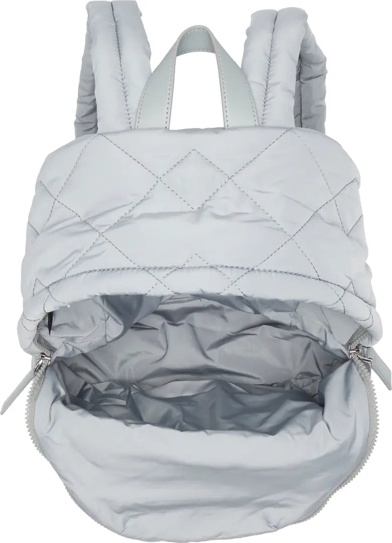 Quilted Nylon School Backpack