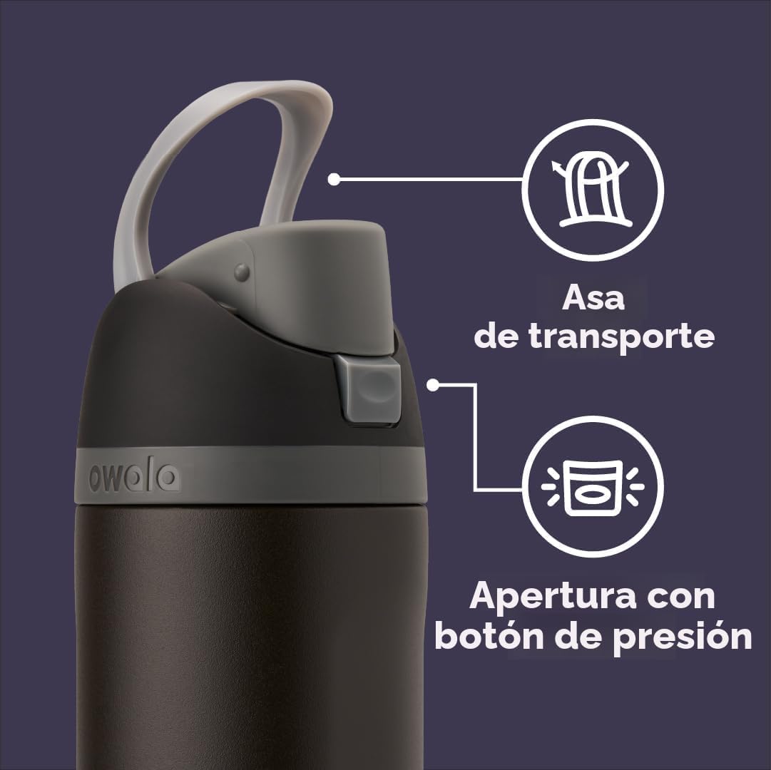 Freesip Botella de Agua de acero inoxidable con popote - Edición Marvel