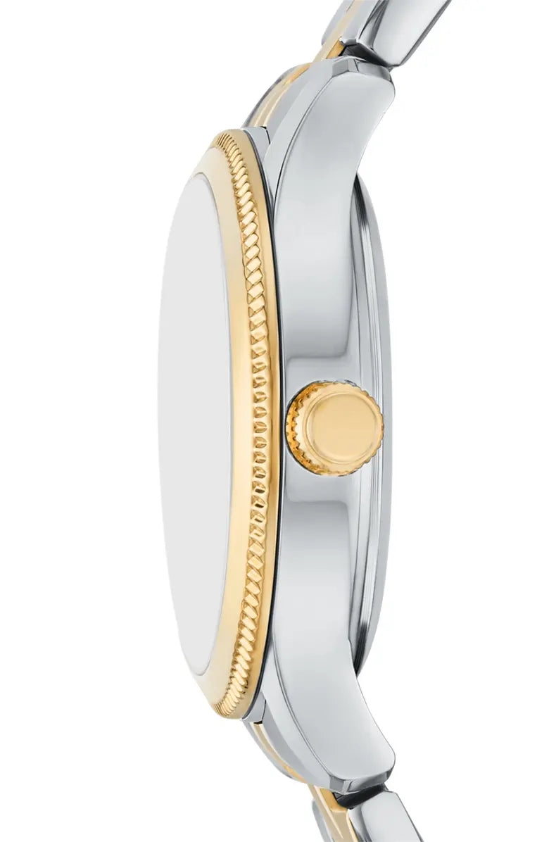 Fossil Brynn Bracelet Watch 30mm con carátula plateada e índices de cristal