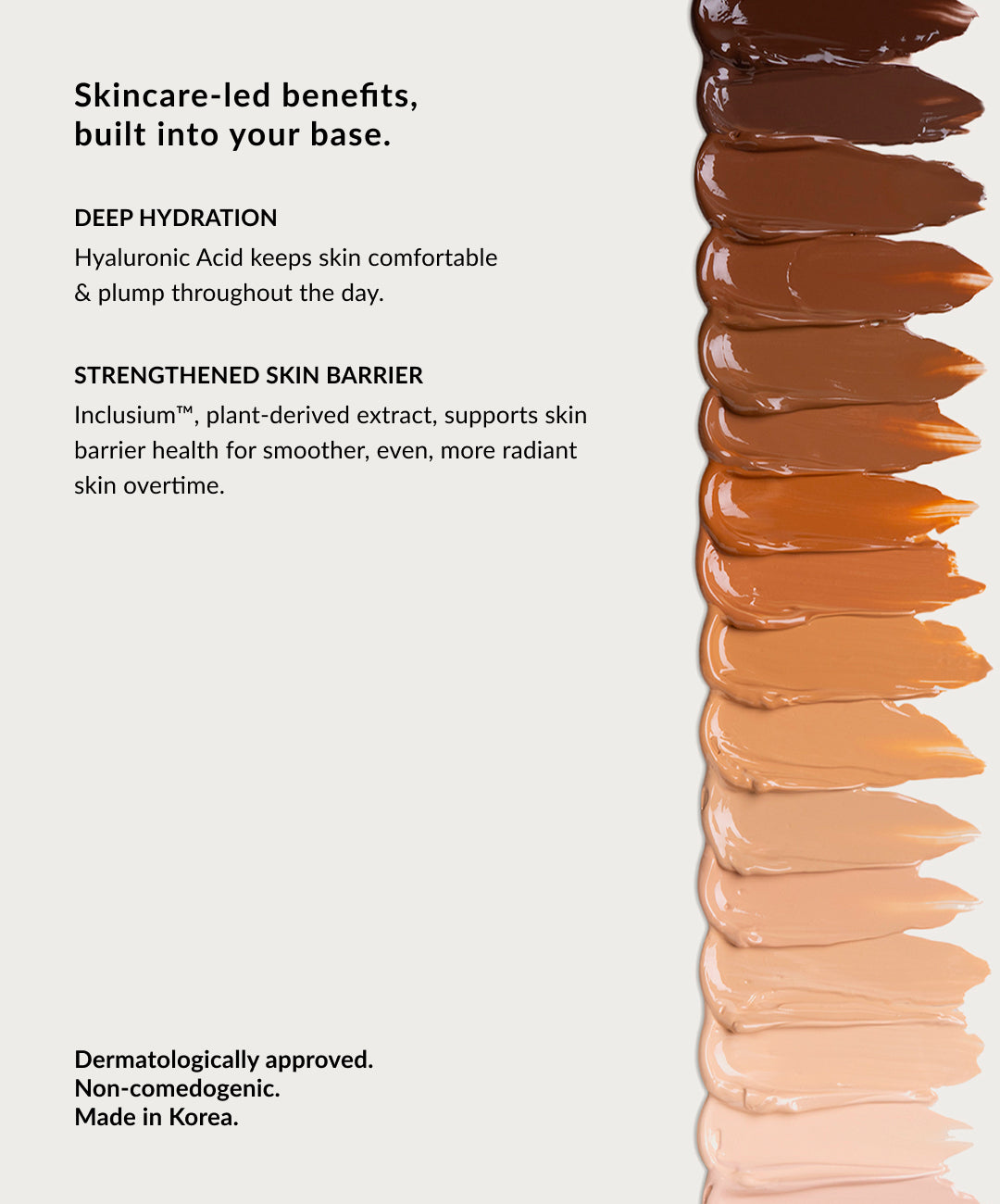 Skin tint hidratante REFY tono 120C, textura y producto #color_Refy 120C