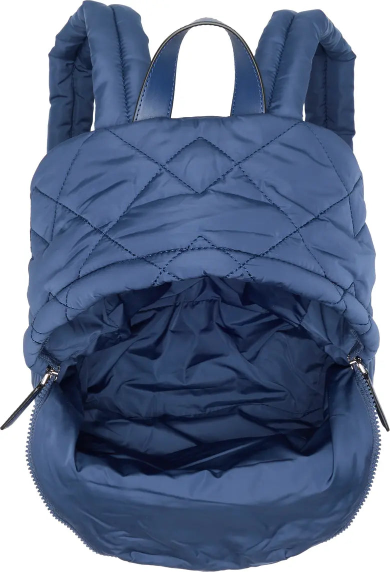 Quilted Nylon School Backpack