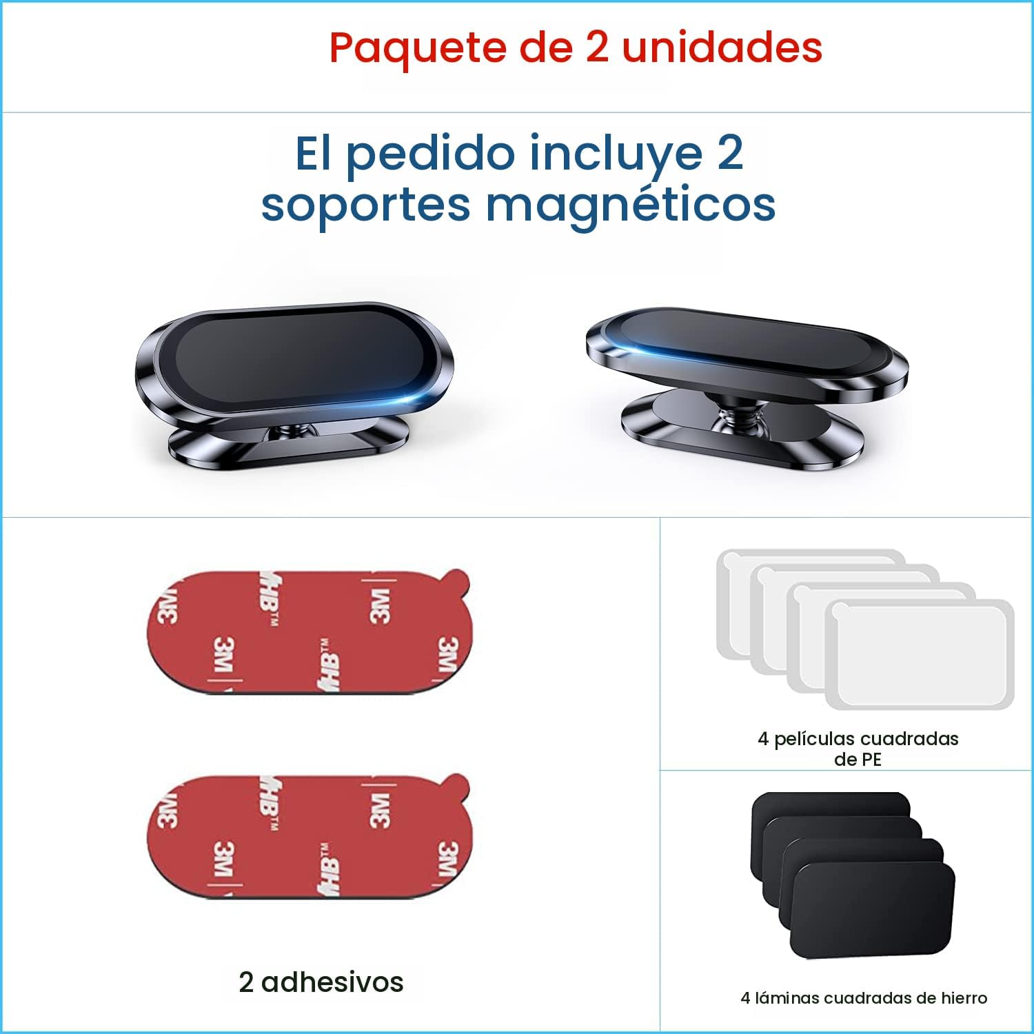 Soporte magnético de teléfono para el tablero del automóvil