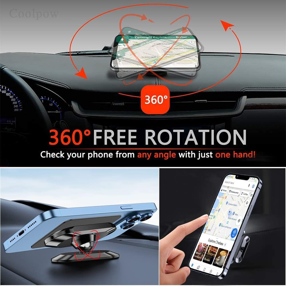 Soporte magnético de teléfono para el tablero del automóvil