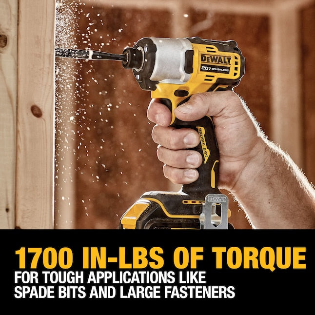 DEWALT 20-volt max Brushless Charger Included and Soft Bag included