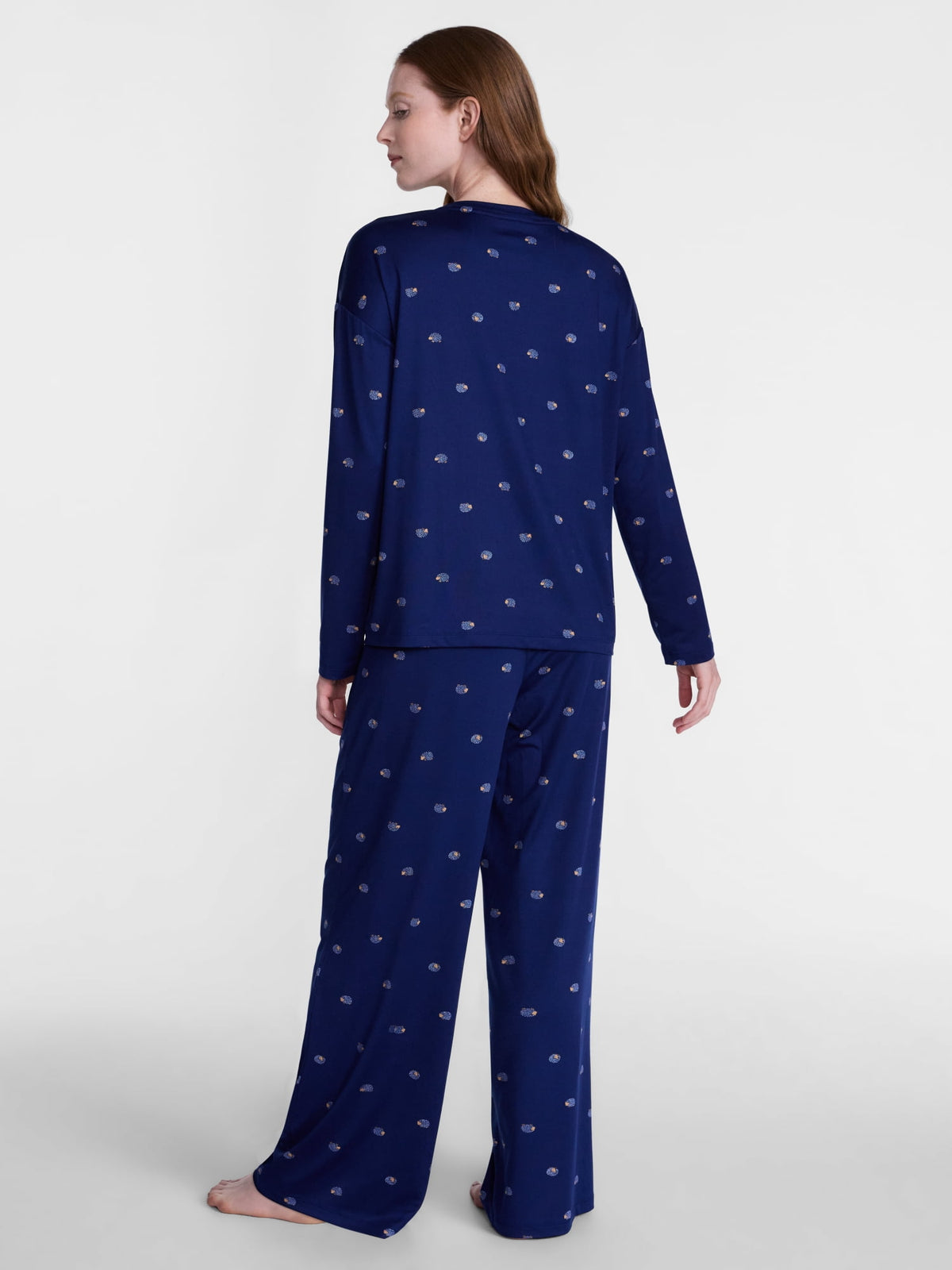 Joyspun Dreamy Soft Collection para mujer, JOS DEEP COBALT, otra perspectiva del conjunto de descanso #color_JOS DEEP COBALT