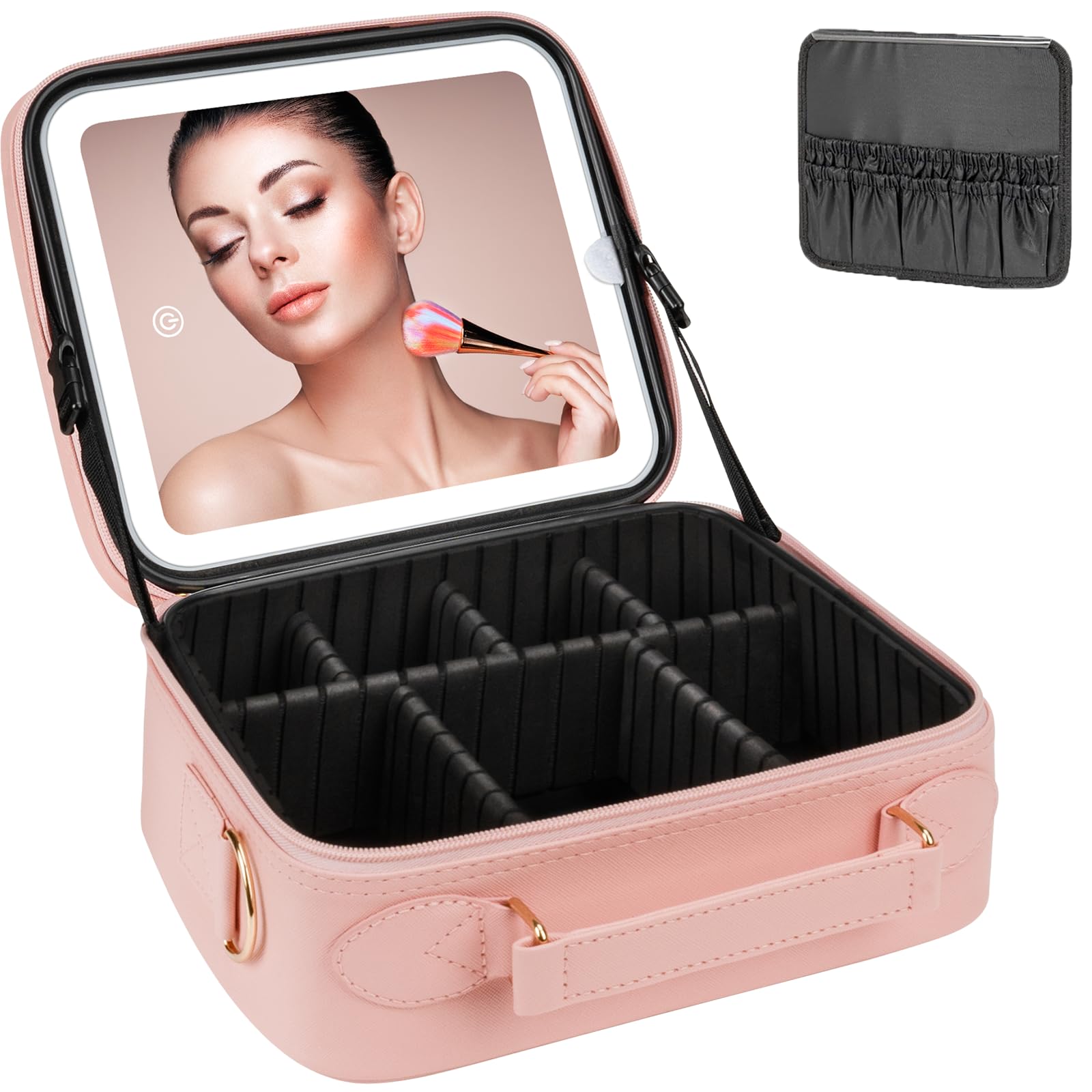 Bolsa de Maquillaje con Espejo Led Travel Size