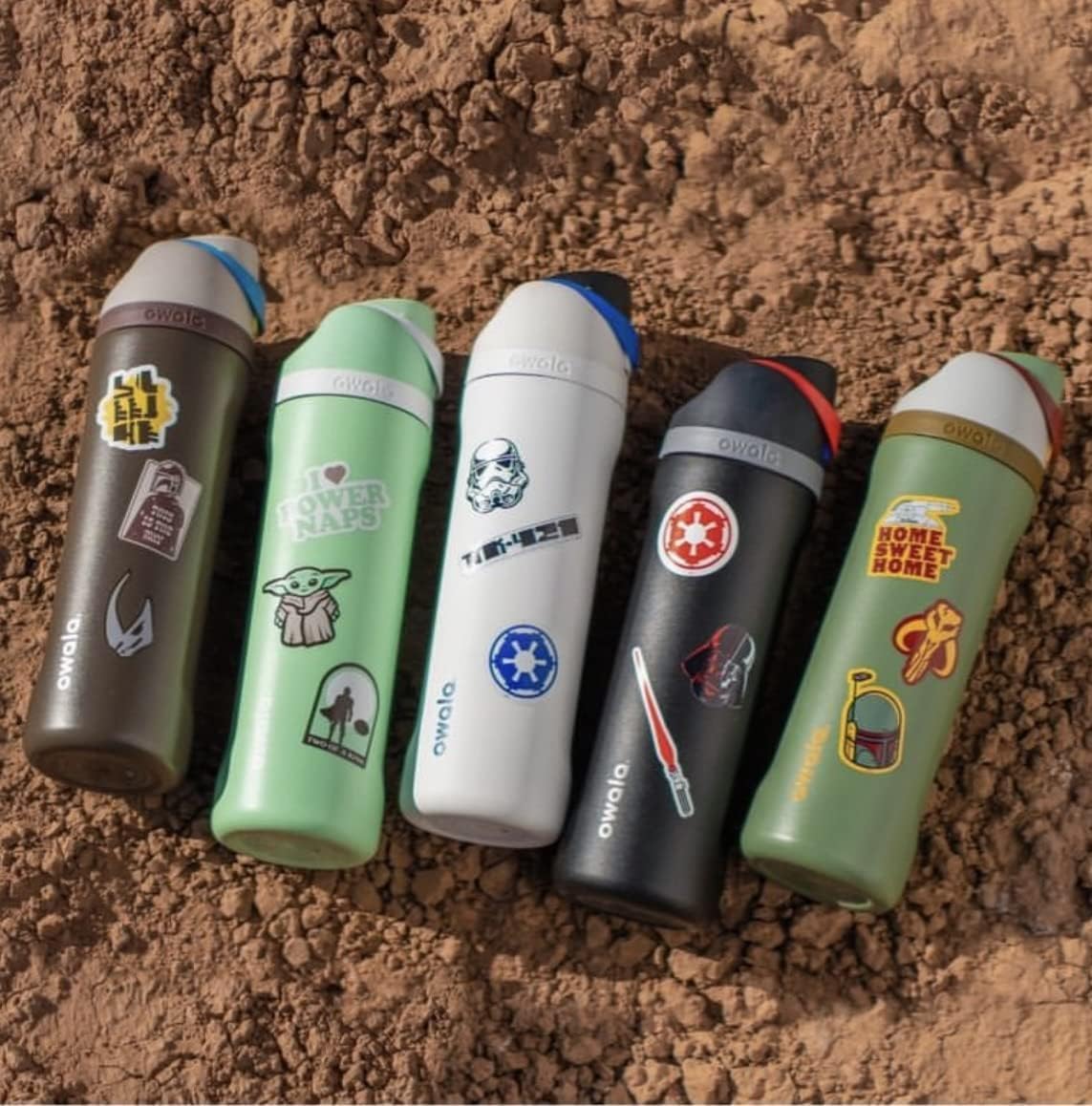 Freesip Botella de Agua de acero inoxidable con popote - Edición Star Wars