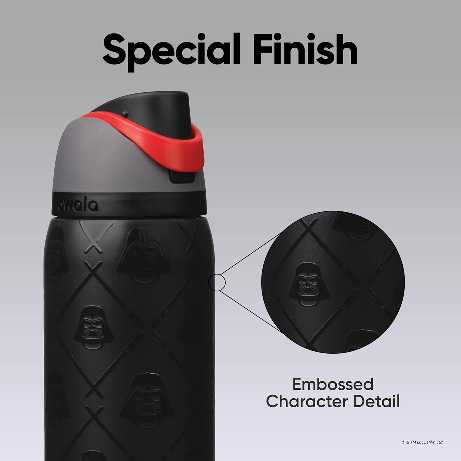 Freesip Botella de Agua de acero inoxidable con popote - Darth Vader