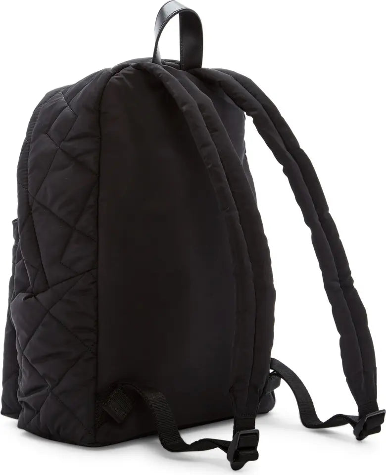 Quilted Nylon School Backpack