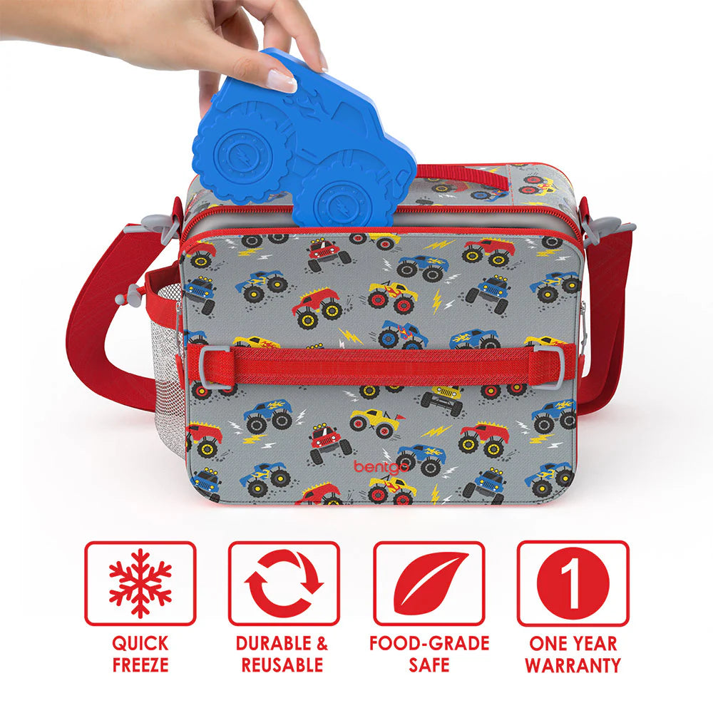Bentgo Kids Prints Lunch Box, Lunch Bag, & Ice Packs