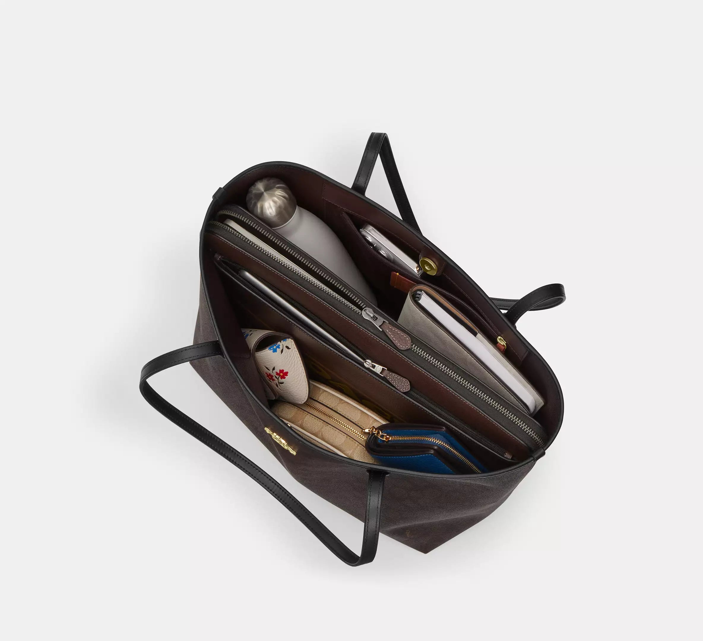 City Tote Bag In Sketch Signature Canvas