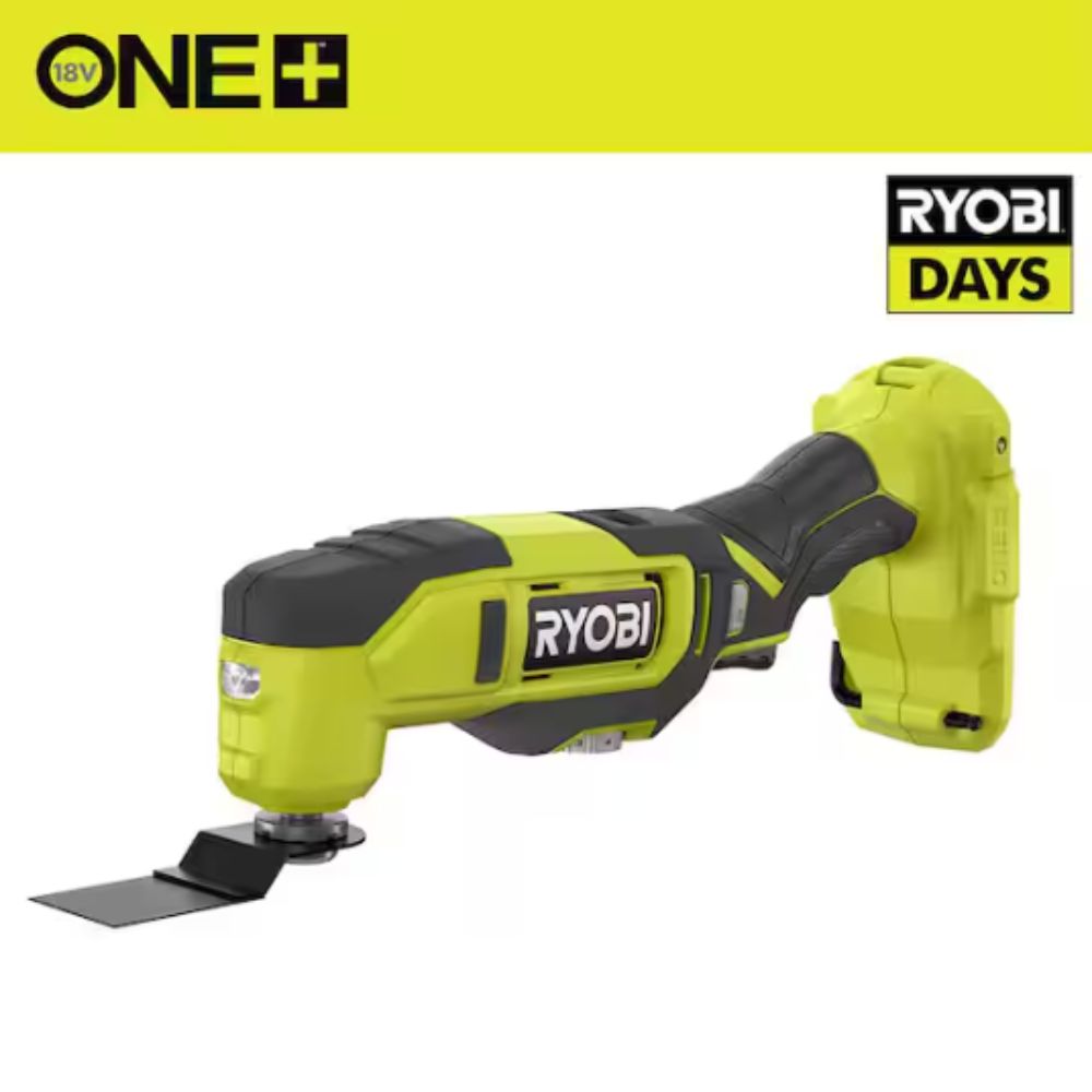 Ryobi - ONE+ 18V Cordless Oscillating Multi-Tool | Herramienta oscilante 18V inalámbrica para cortes, lijado y acabados precisos