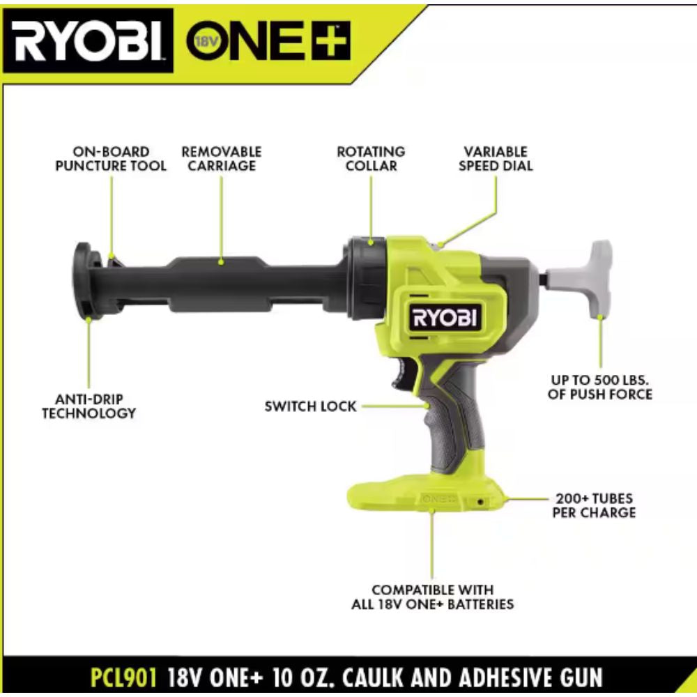 ONE+ 18V Cordless 10 oz. Caulk & Adhesive Gun