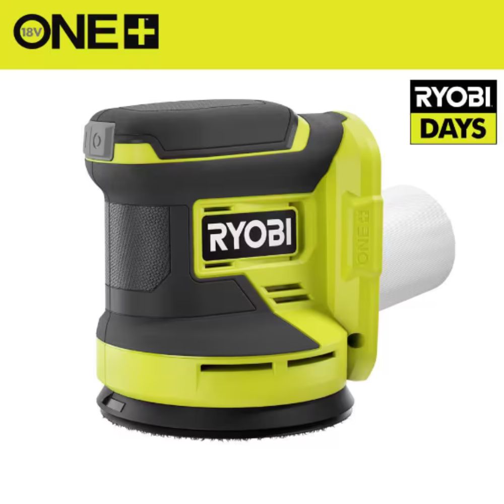 Ryobi - ONE+ Lijadora Roto-Orbital Inalámbrica 18V 5” | Lijadora sin cable para acabados profesionales