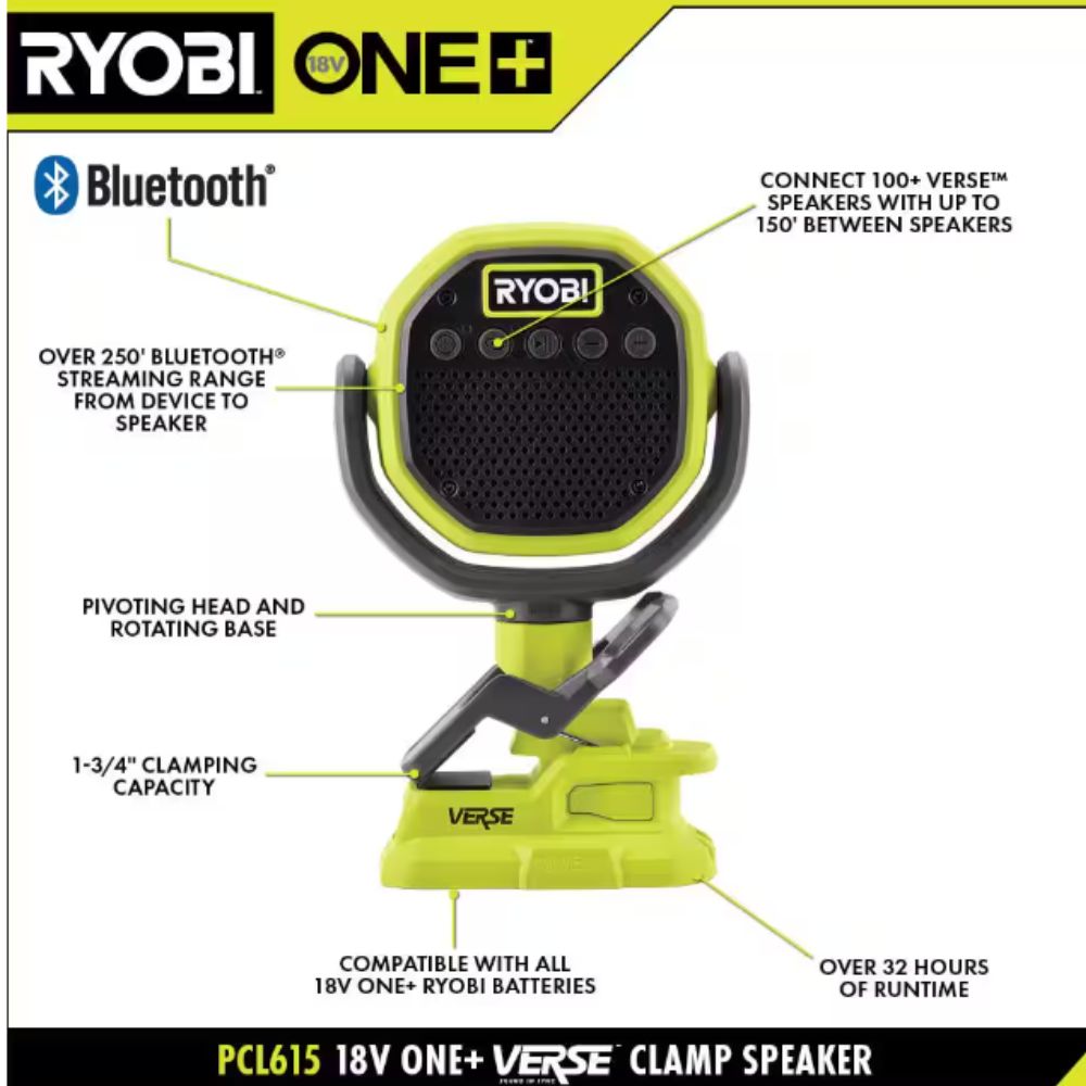 ONE+ 18V Cordless VERSE Clamp Speaker
