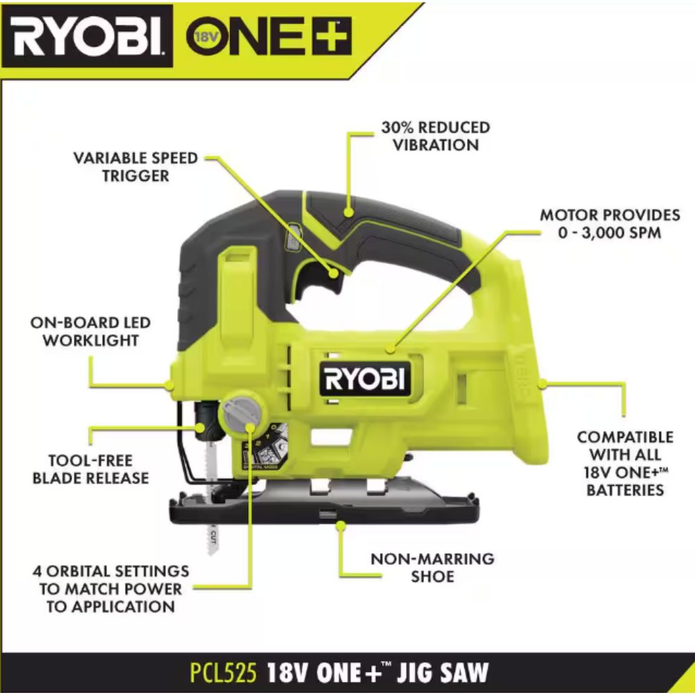 ONE+ 18V Cordless Jig Saw