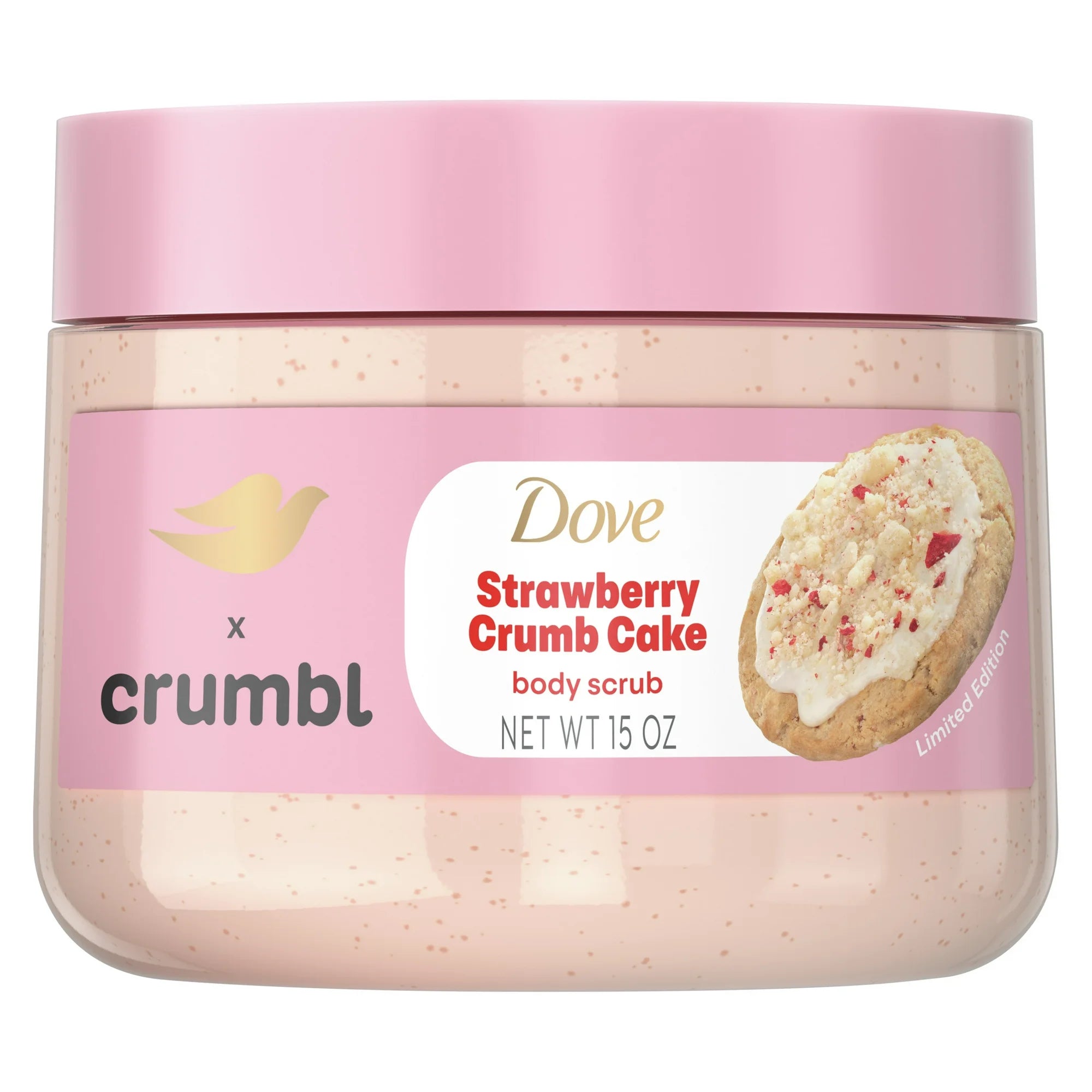 Dove - Crumbl Exfoliating Body Scrub Strawberry Cookie | Exfoliante corporal con aroma a galleta de fresa