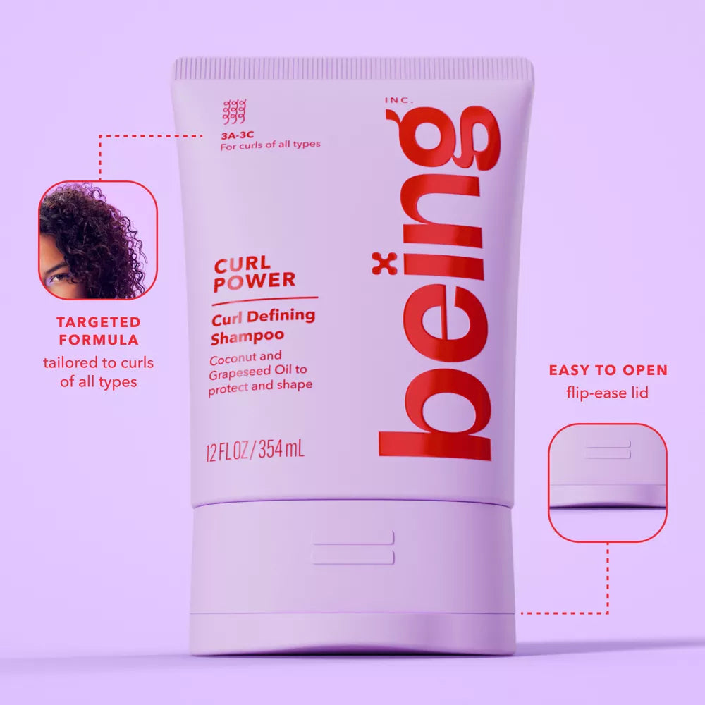 Curl Power Shampoo Being para ondas chinos y cabello rizado