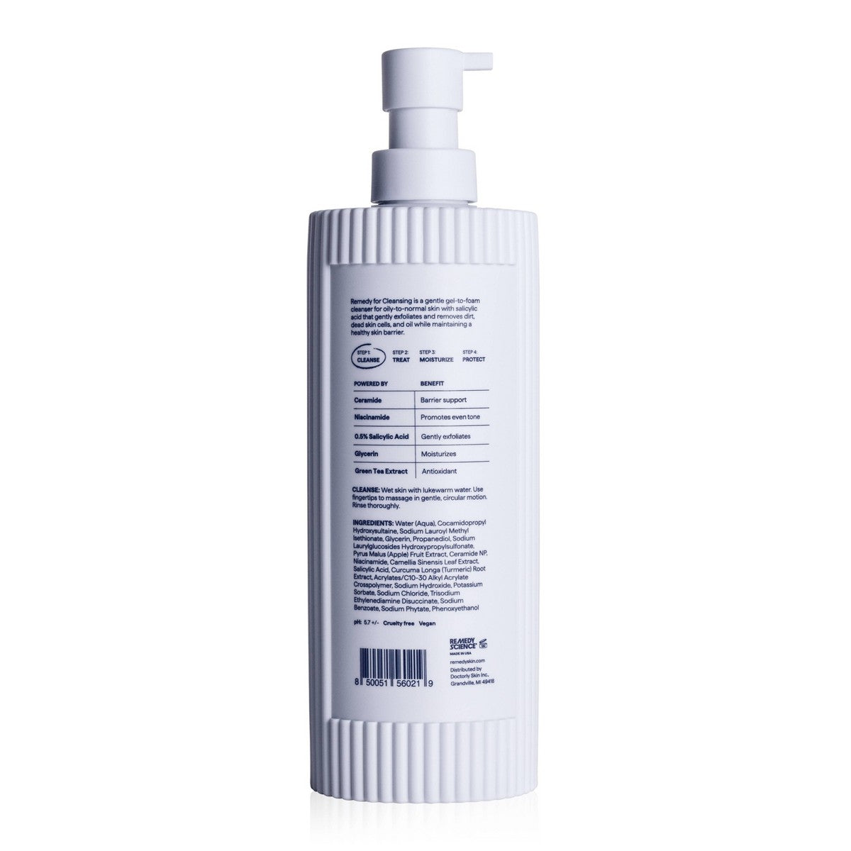Remedy Skin Gel-to-Foam Cleanser para limpiar exfoliar y descongestionar poros