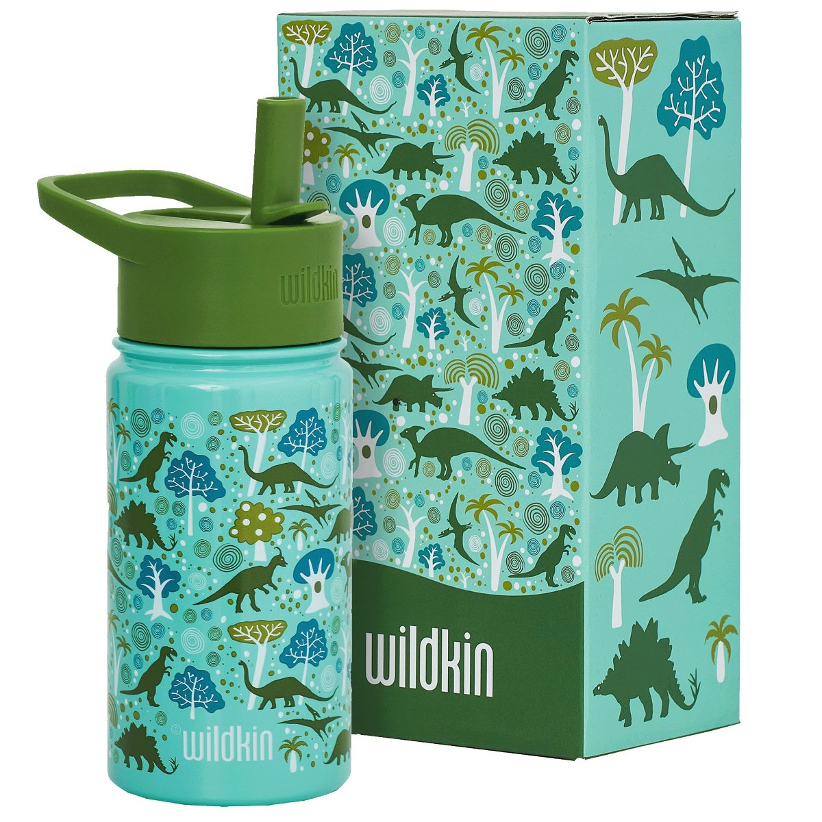 Botella térmica infantil Wildkin 14 oz diseño Dinomite Dinosaurs #color_WIK Dinomite Dinosaurs