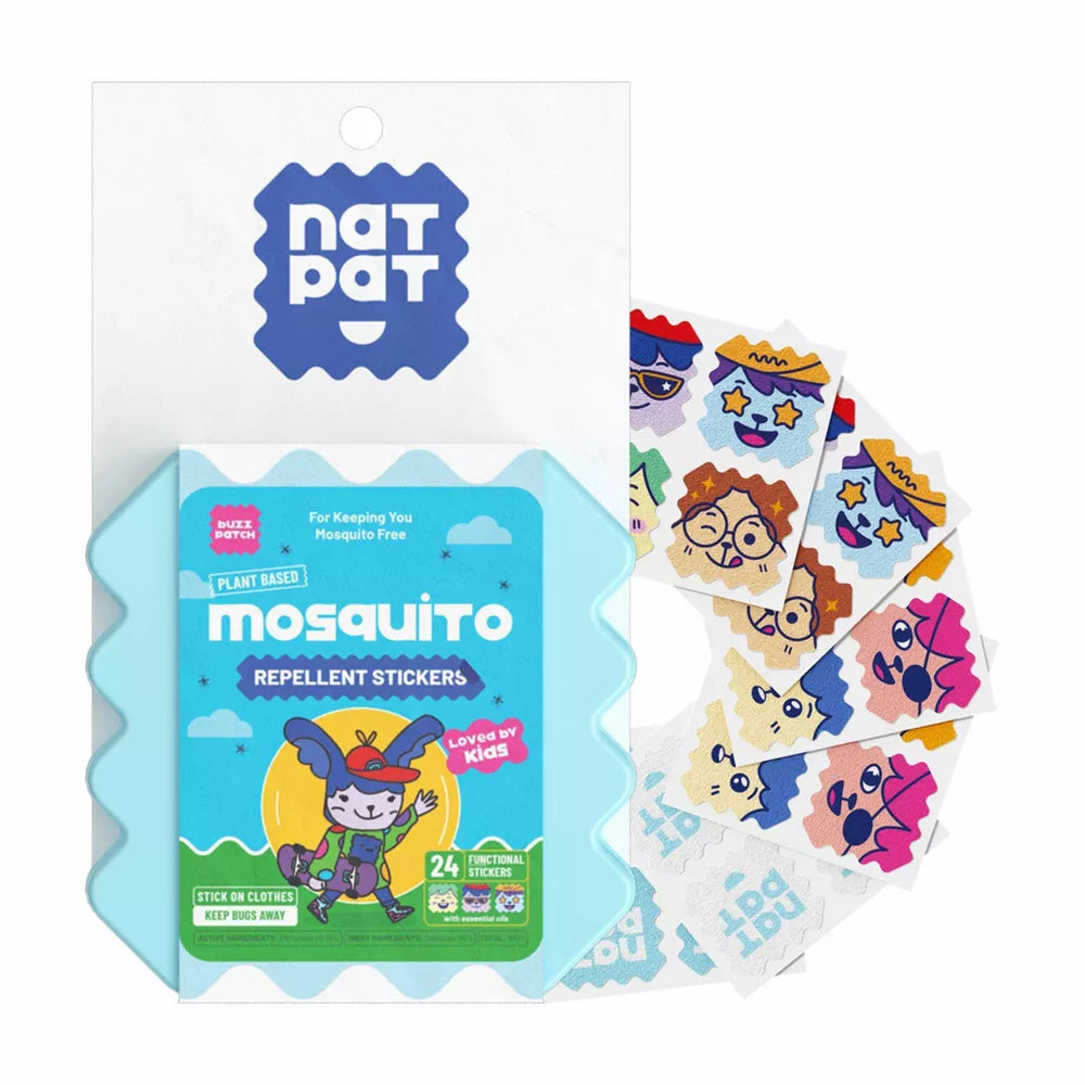 BuzzPatch" DEET‑Free Kids Mosquito Repellent Stickers: Citronella Scented