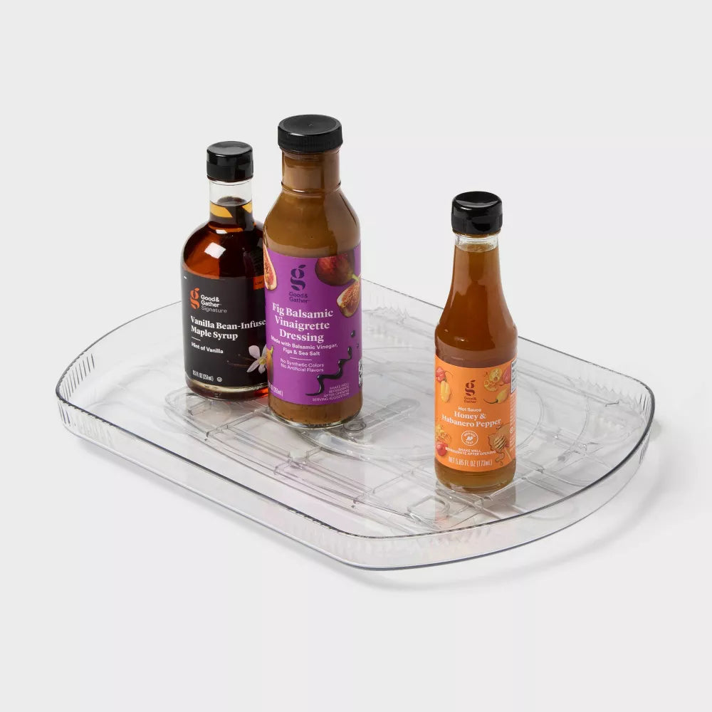 Fridge Rectangular Lazy Susan Turntable Organizer