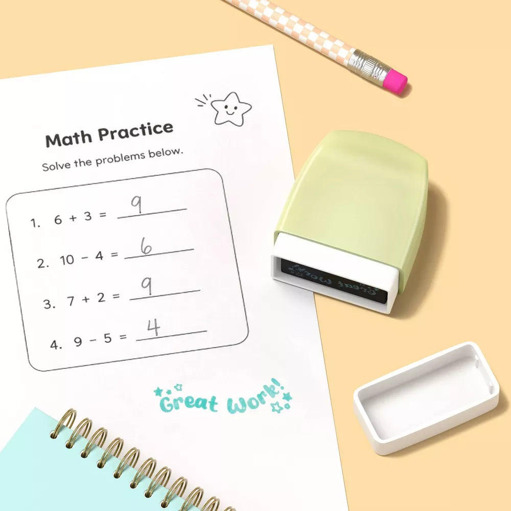 8pc Teacher Stamps for Grading Classroom Color Sets
