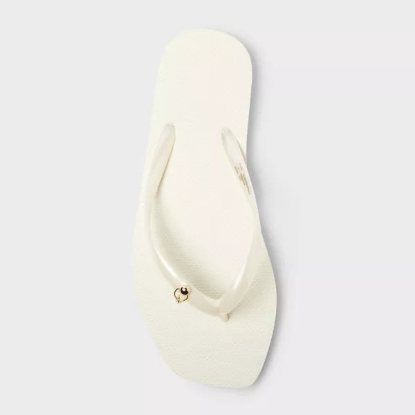 Women's Palmer with Charm Square Toe Flip Flops - Shade & Shore