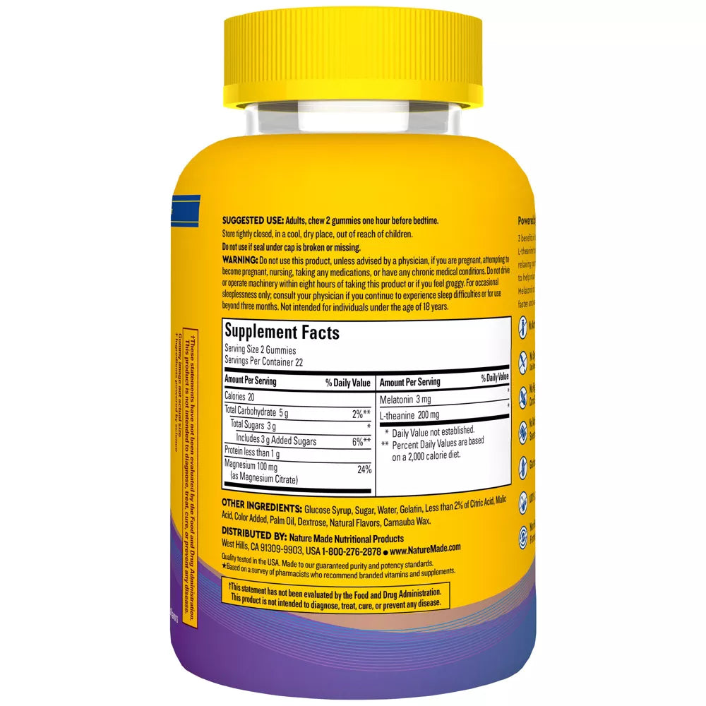 Wellblends Sleep and Recover Sleep Aid Gummies with Melatonin, L theanine and Magnesium