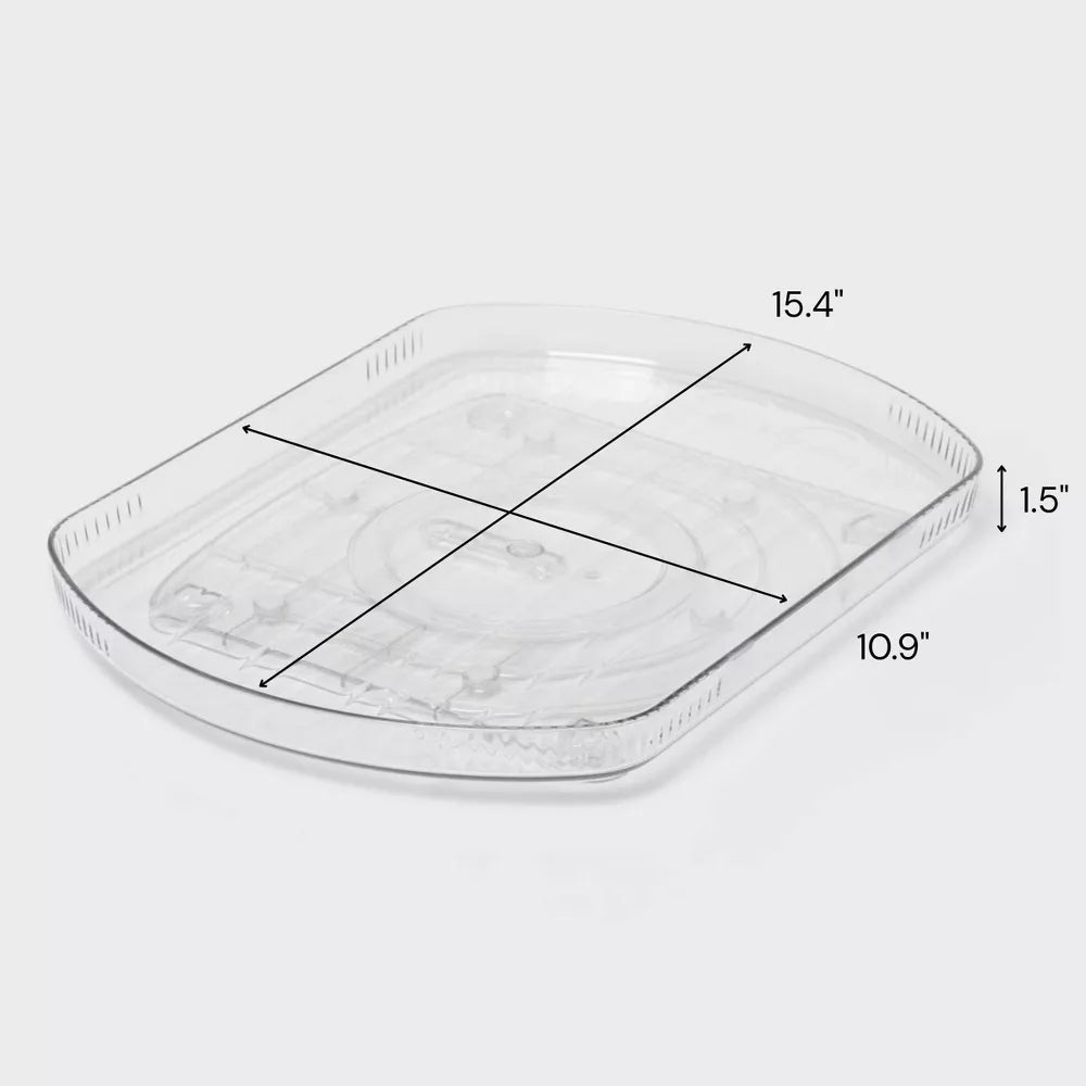 Fridge Rectangular Lazy Susan Turntable Organizer