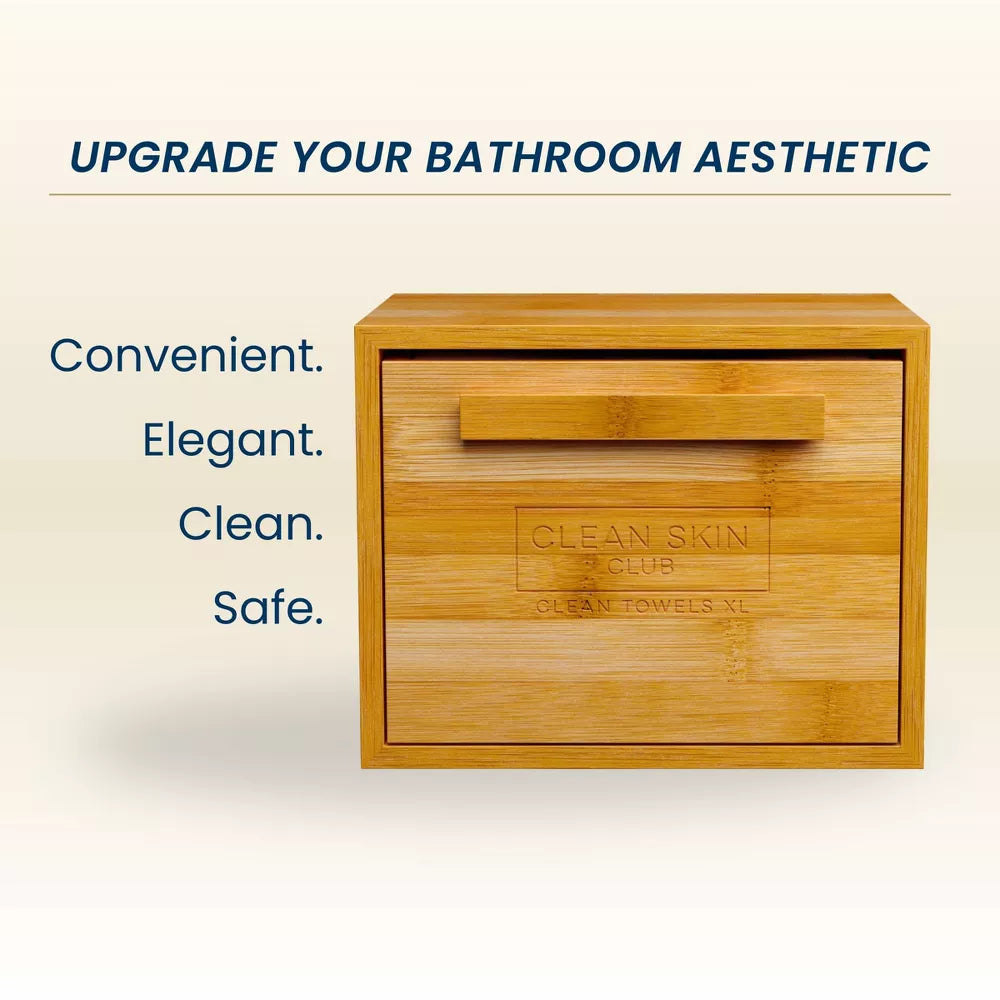 Clean Skin Club Clean Towels XL Original + Bamboo Container - 50 pz