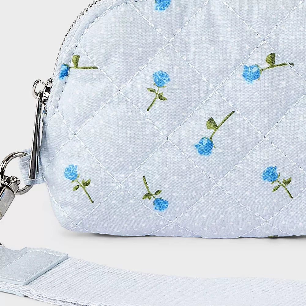Girls' Floral Printed Quilted Wristlet Pouch