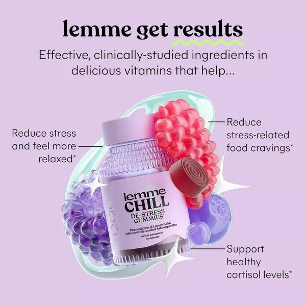 Lemme Chill De-Stress Ashwagandha Vegan Gummies