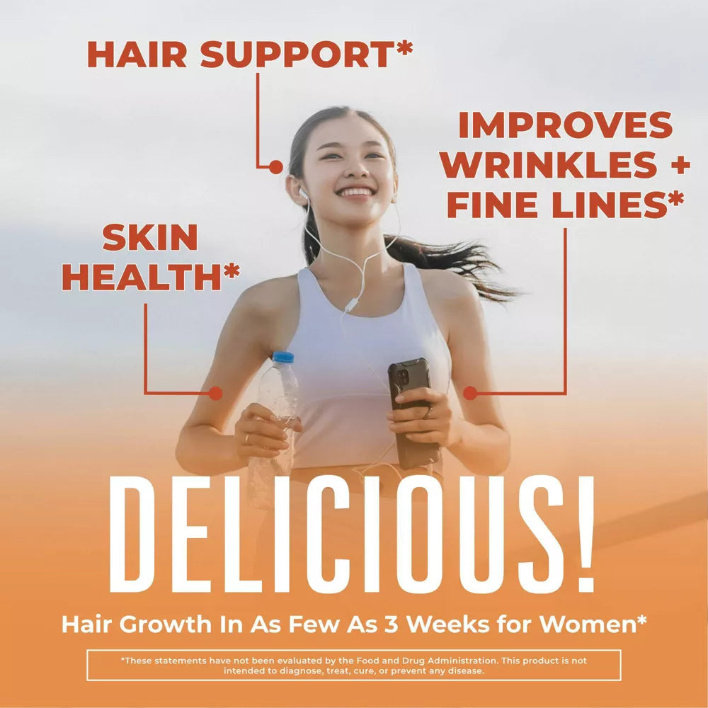 MaryRuth's Liquid Morning Vegan Multivitamin + Crecimiento del Cabello - Peach Mango