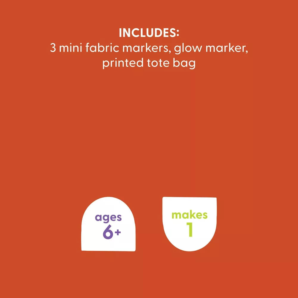 Halloween Craft Trick or Treat Tote Bag Coloring Activity DIY Art Kit