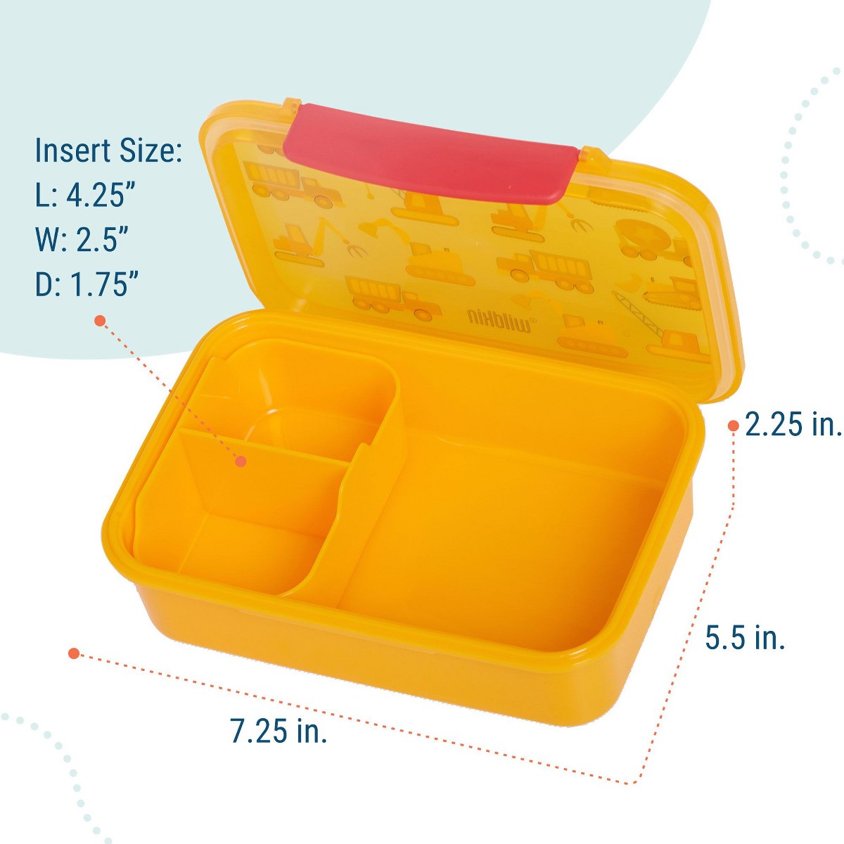 Lonchera bento Wildkin Under Construction con compartimentos #color_WIK Under Construction