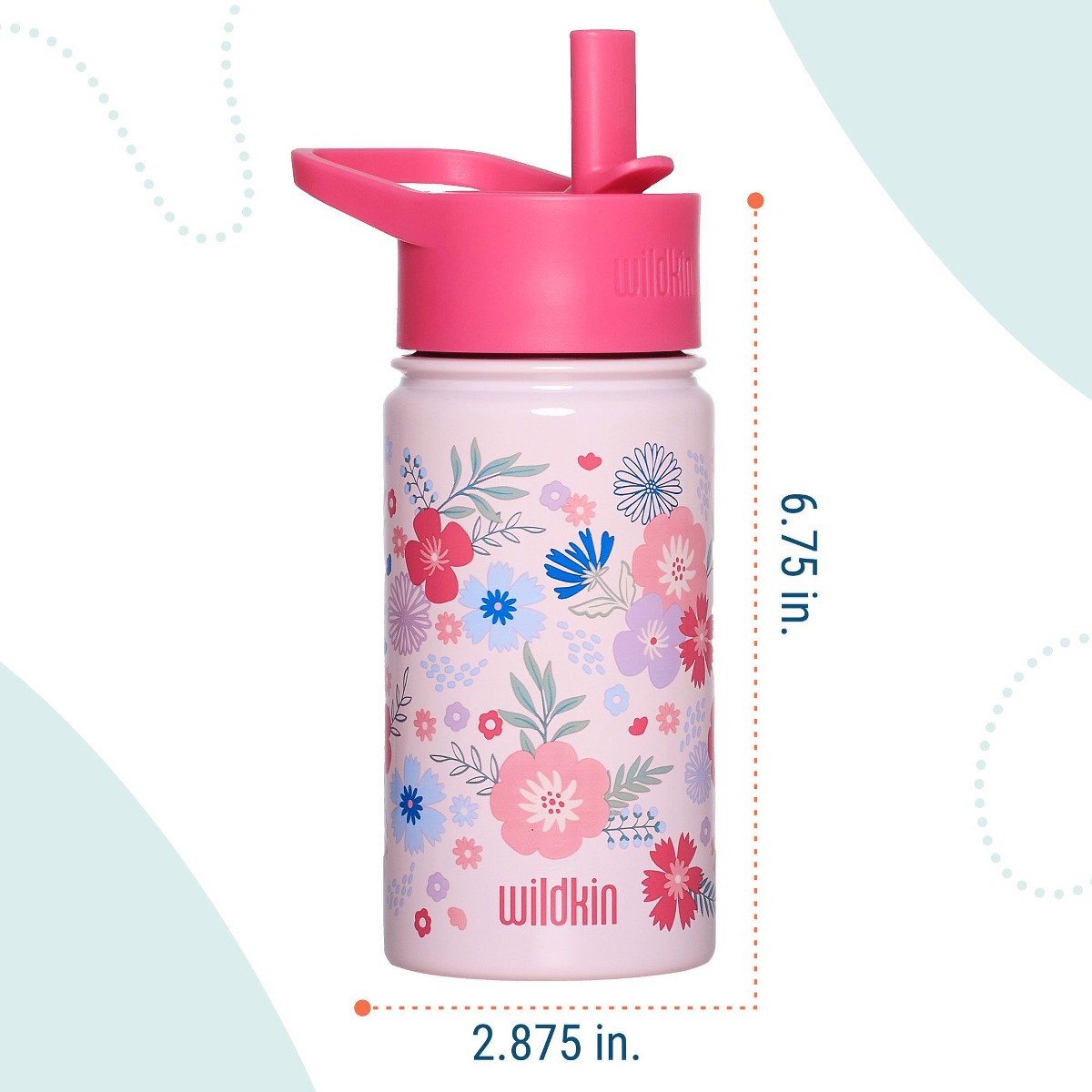 Termo Wildkin 14 oz para niños diseño Pink Floral, características #color_WIK Pink Floral